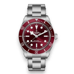Tudor Black Bay 58 M7939A1A0RU-0002 men's automatic dive watch, 39mm stainless steel case, burgundy dial, steel bracelet – front view
