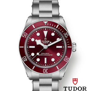 Tudor Black Bay 58 M7939A1A0RU-0002 men's automatic dive watch, 39mm stainless steel case, burgundy dial, steel bracelet – full front view