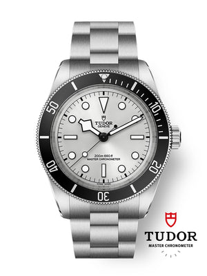 Tudor Black Bay 68 M7943A1A0NU-0002 men's automatic dive watch, 43mm stainless steel case, silver dial, steel bracelet – front view