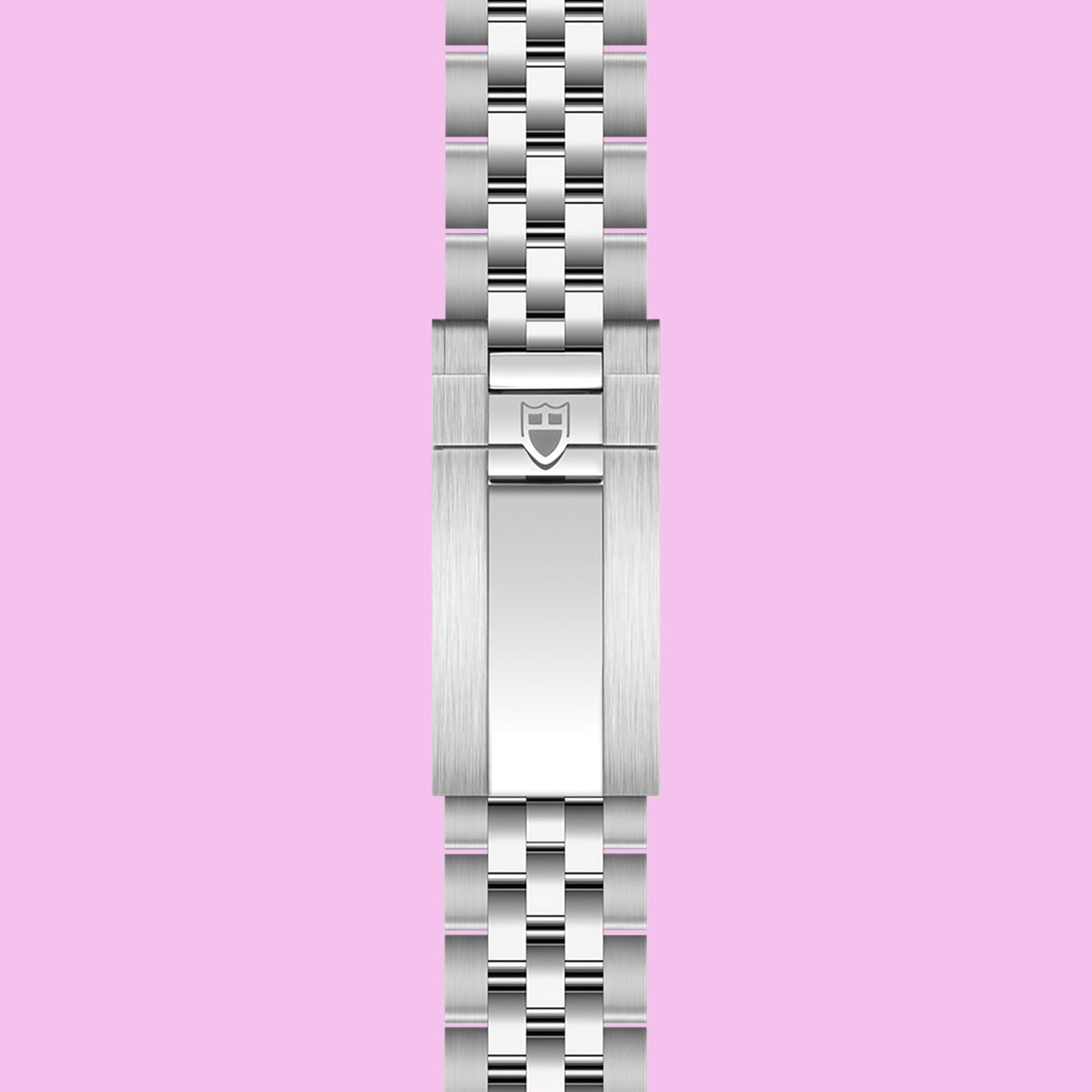 Tudor Black Bay Chrono M79360N-0019 men's chronograph watch, 41mm stainless steel case, pink dial, steel bracelet – bracelet clasp view