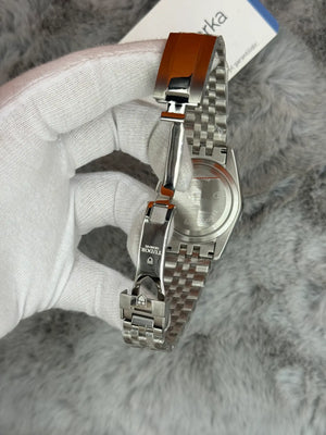 Tudor Black Bay Chrono men's chronograph watch, 41mm stainless steel case, pink and turquoise gradient dial, steel bracelet – bracelet clasp view
