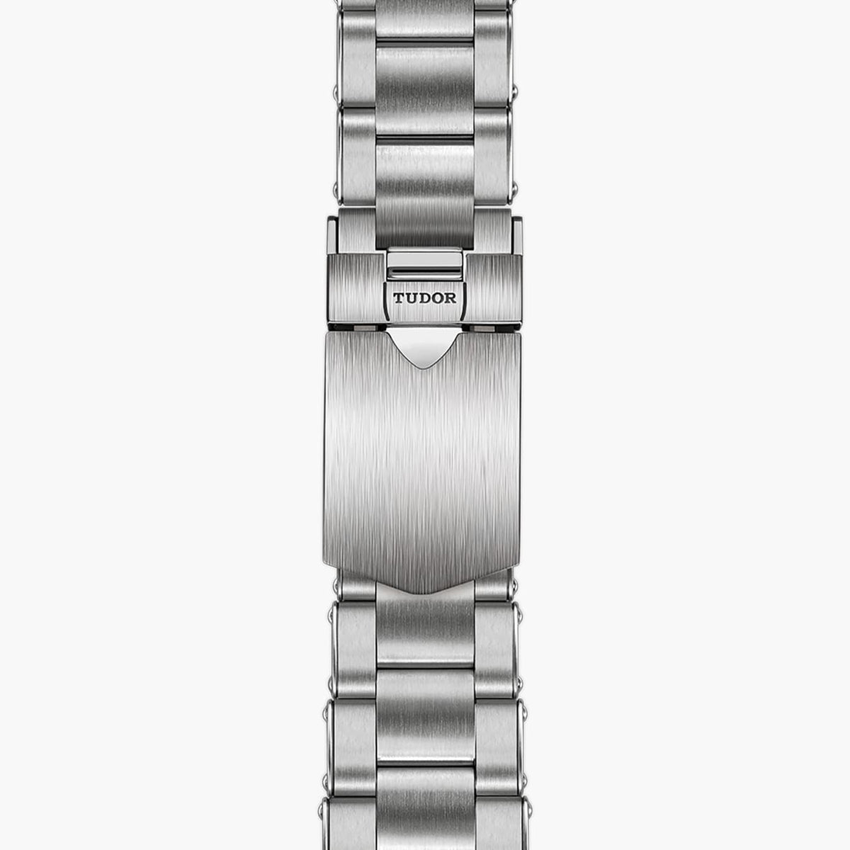 Tudor Black Bay GMT M79830RB-0010 men's GMT watch, 41mm stainless steel case, white opaline dial, blue and burgundy bezel, steel bracelet – bracelet clasp view