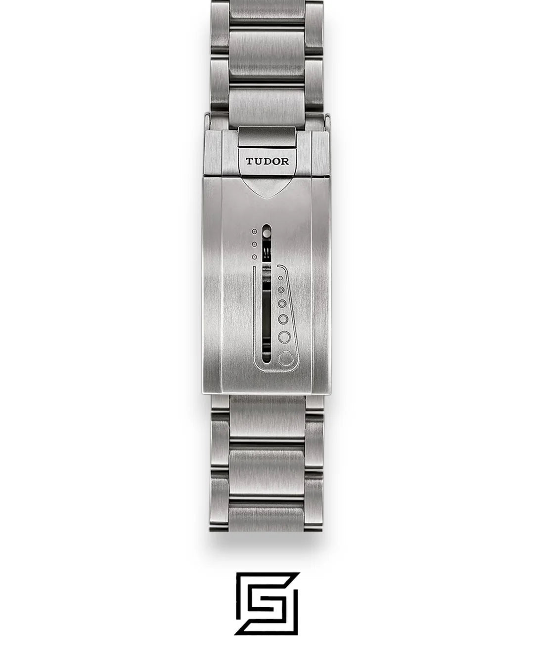 Tudor Pelagos M25600TB-0001 men's automatic dive watch, 42mm titanium case, blue dial, titanium bracelet – clasp detail view