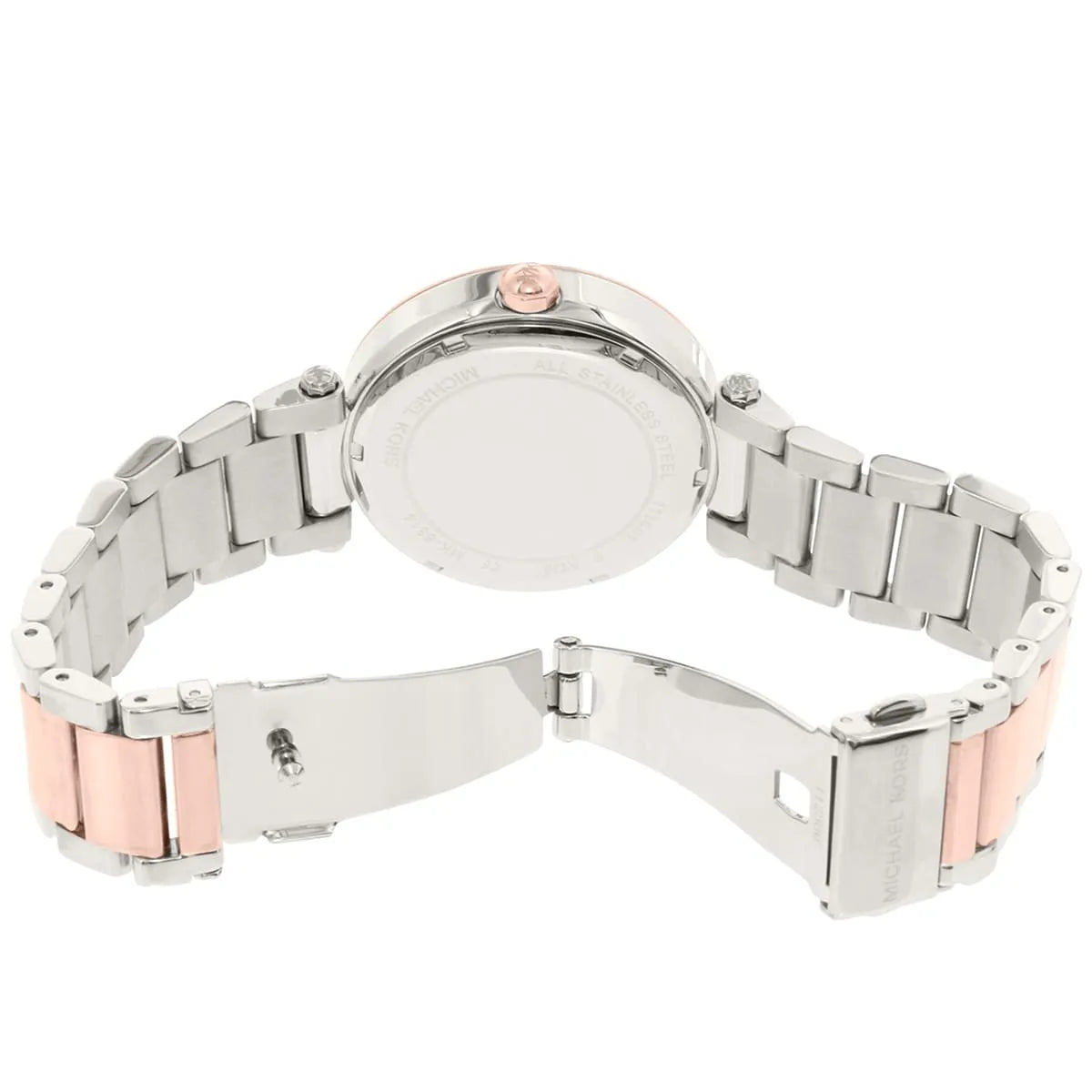 قفل ساعة مايكل كورس MK6314 المعدني الأصلي المحفور بشعار الماركة