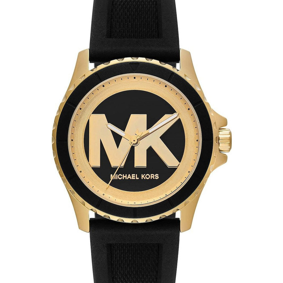 Michael Kors Everest MK7537 Women's Watch – Black Dial & Black Silicone Strap (Gold-Tone)