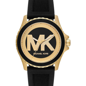 Michael Kors Everest MK7537 Women's Watch – Black Dial & Black Silicone Strap (Gold-Tone)